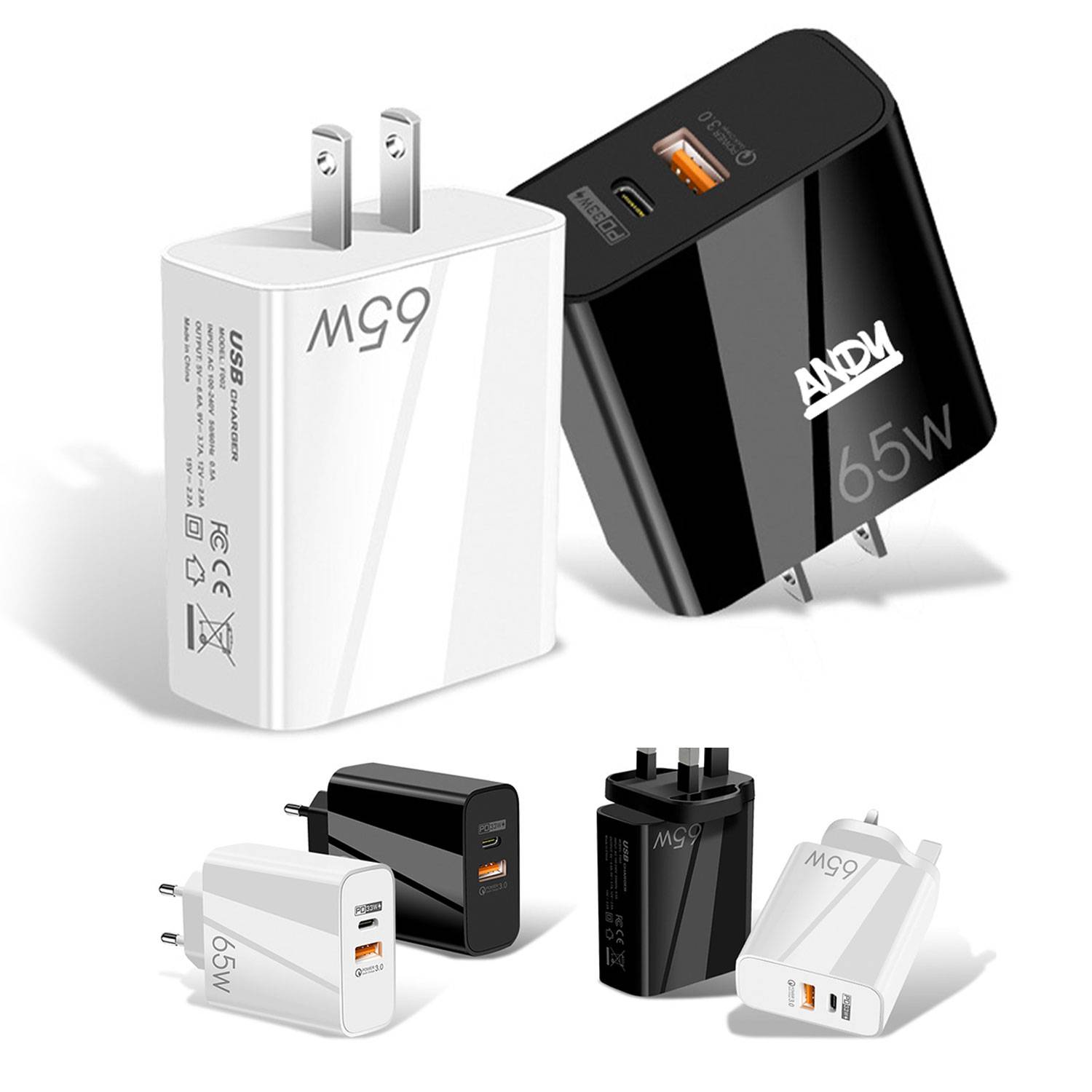 65W Gallium Nitride (GaN) Charger