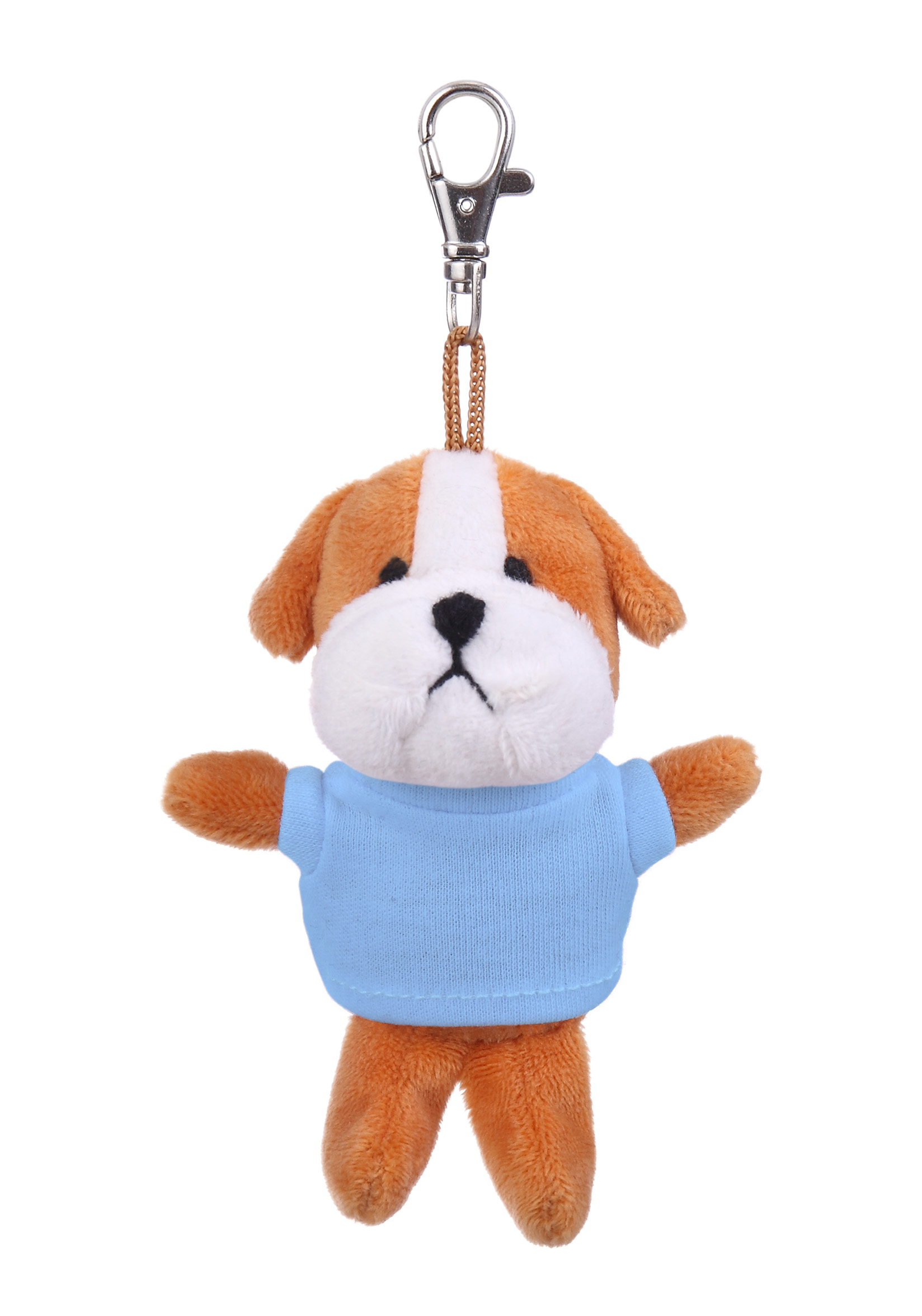 Soft Plush Bulldog Keychain with Tee