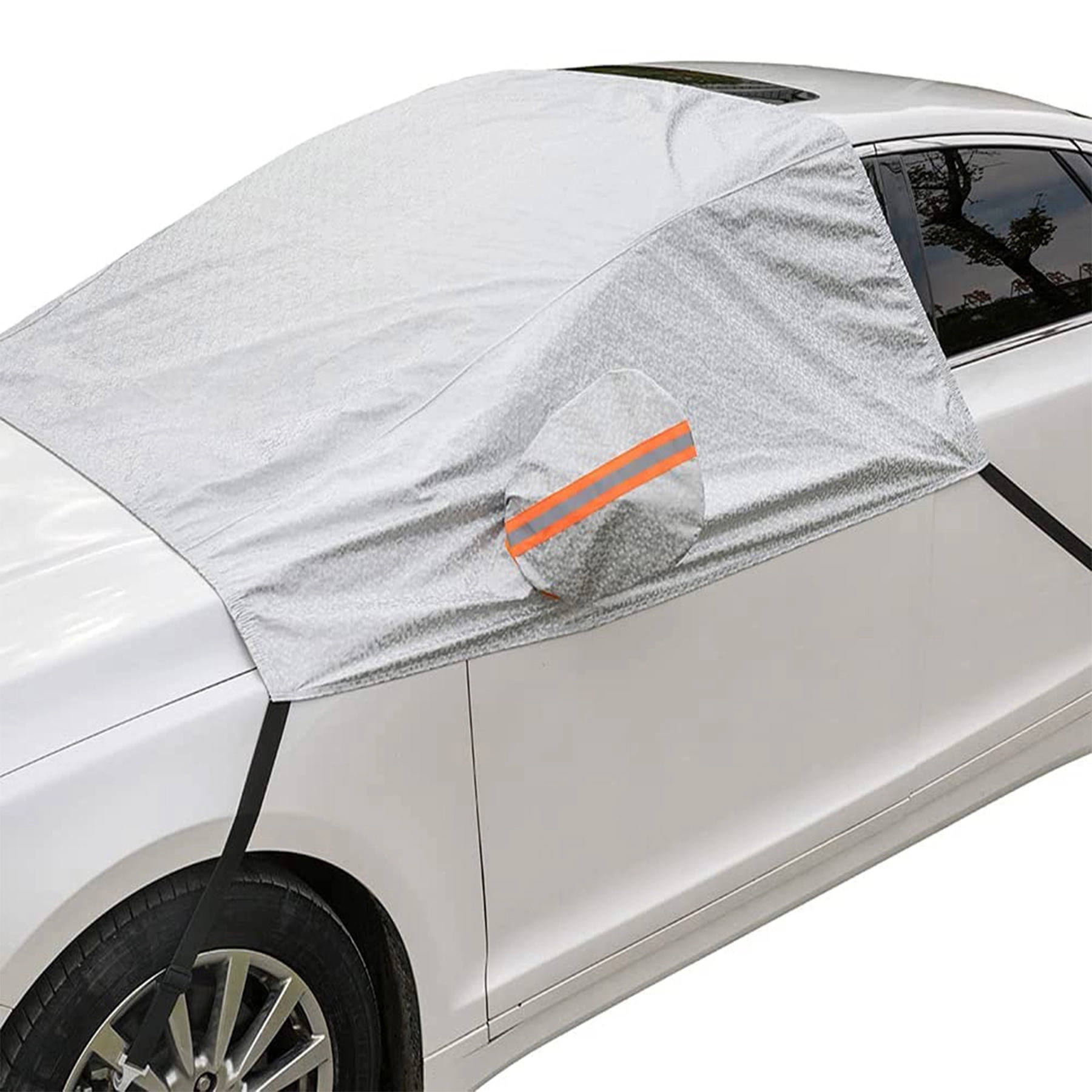 Windshield snow cover with Night reflective strip 4