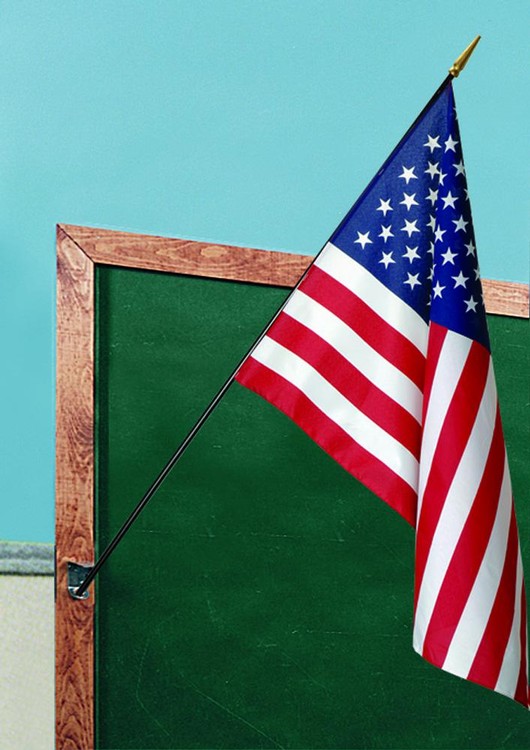 U.S. Classroom Flag - 24" x 36" - Printed Polyester - 48" Wood Staff 1