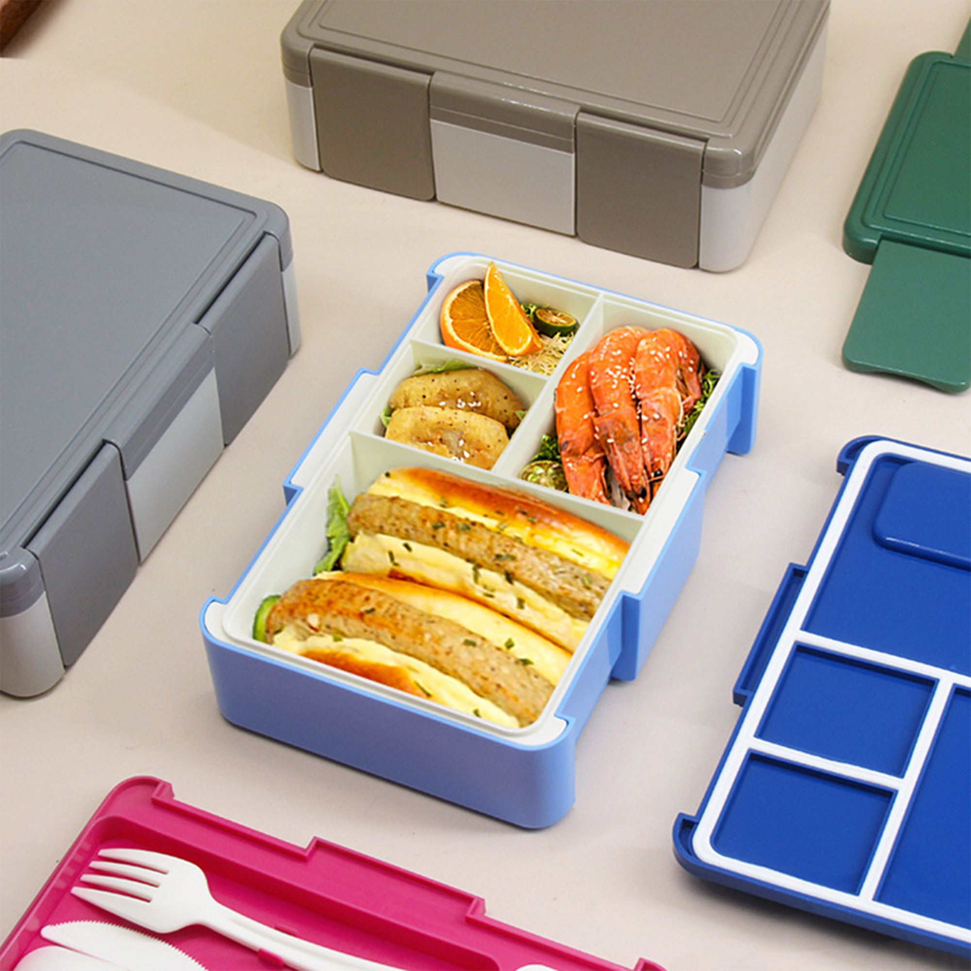 Food-Grade Multi-Compartment Bento Lunch Box 4