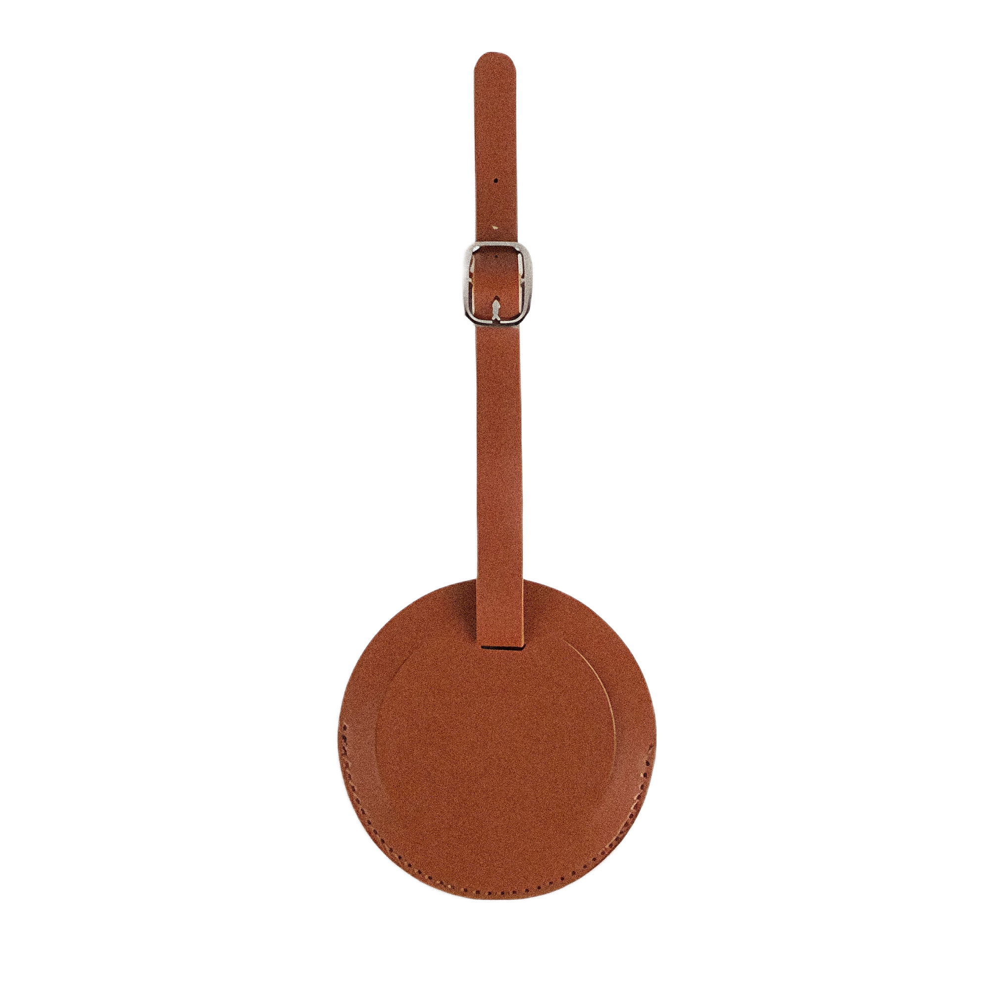 Round Thickened PU Leather Luggage Tag with Card 2