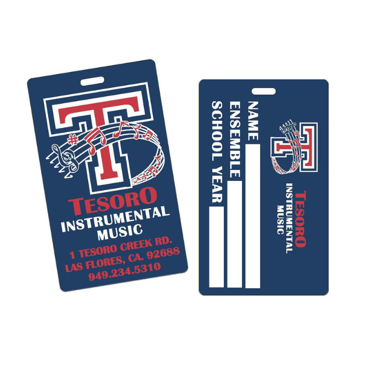 Luggage Tag Paneled Back for Writing, Small 1