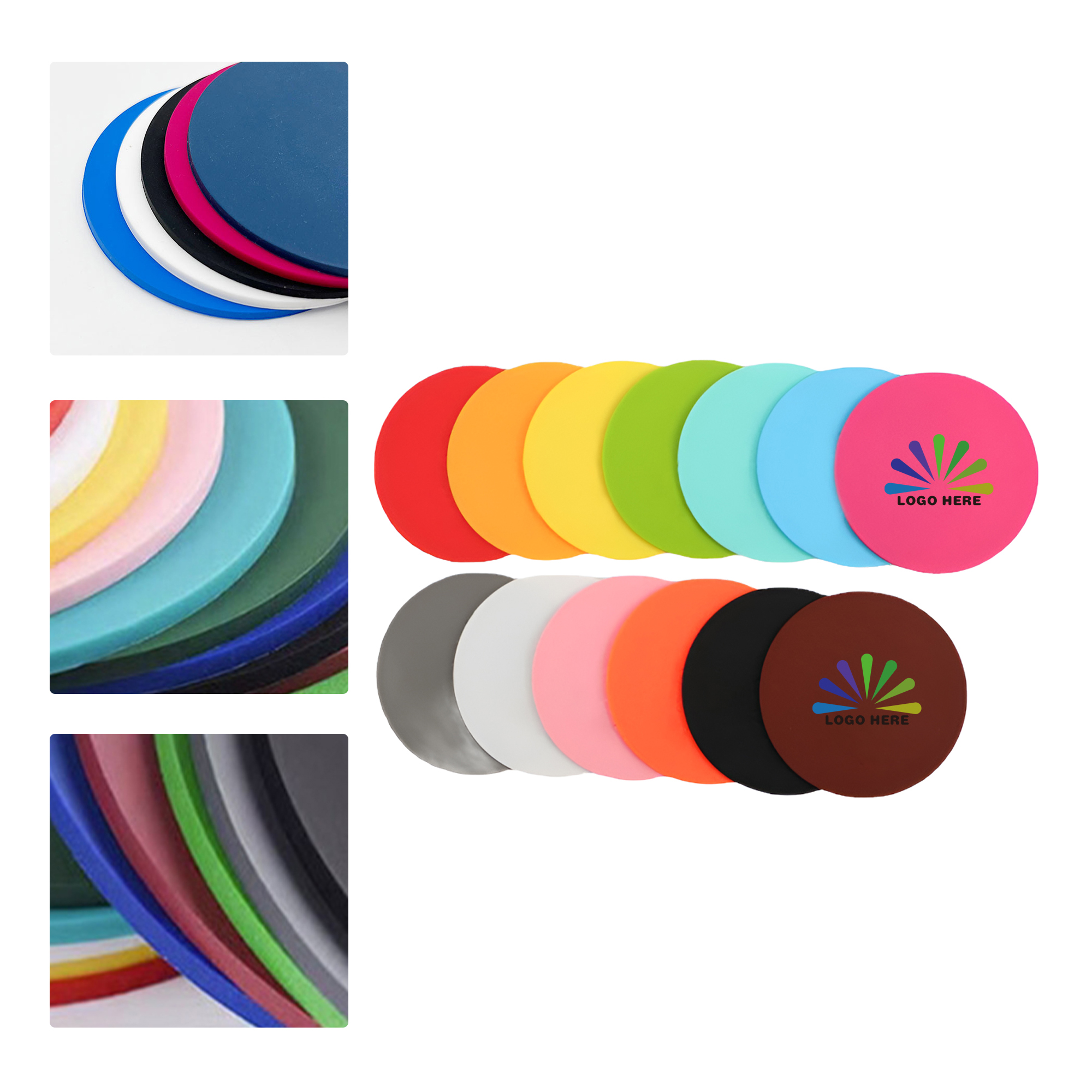 MOQ 50 Custom PVC Non Slip Coaster 2