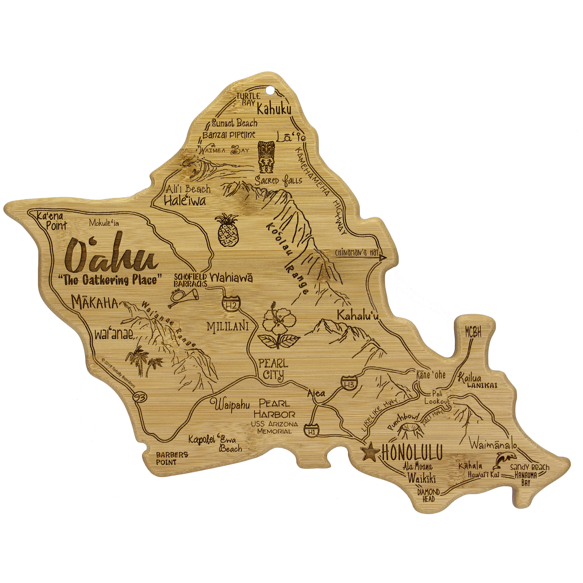 Destination Oahu Hawaii Cutting & Serving Board 2