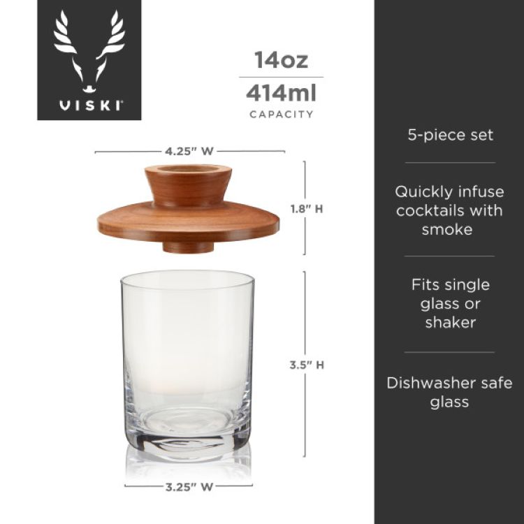 Viski® Alchemi Single Serve Cocktail Smoker Kit 2