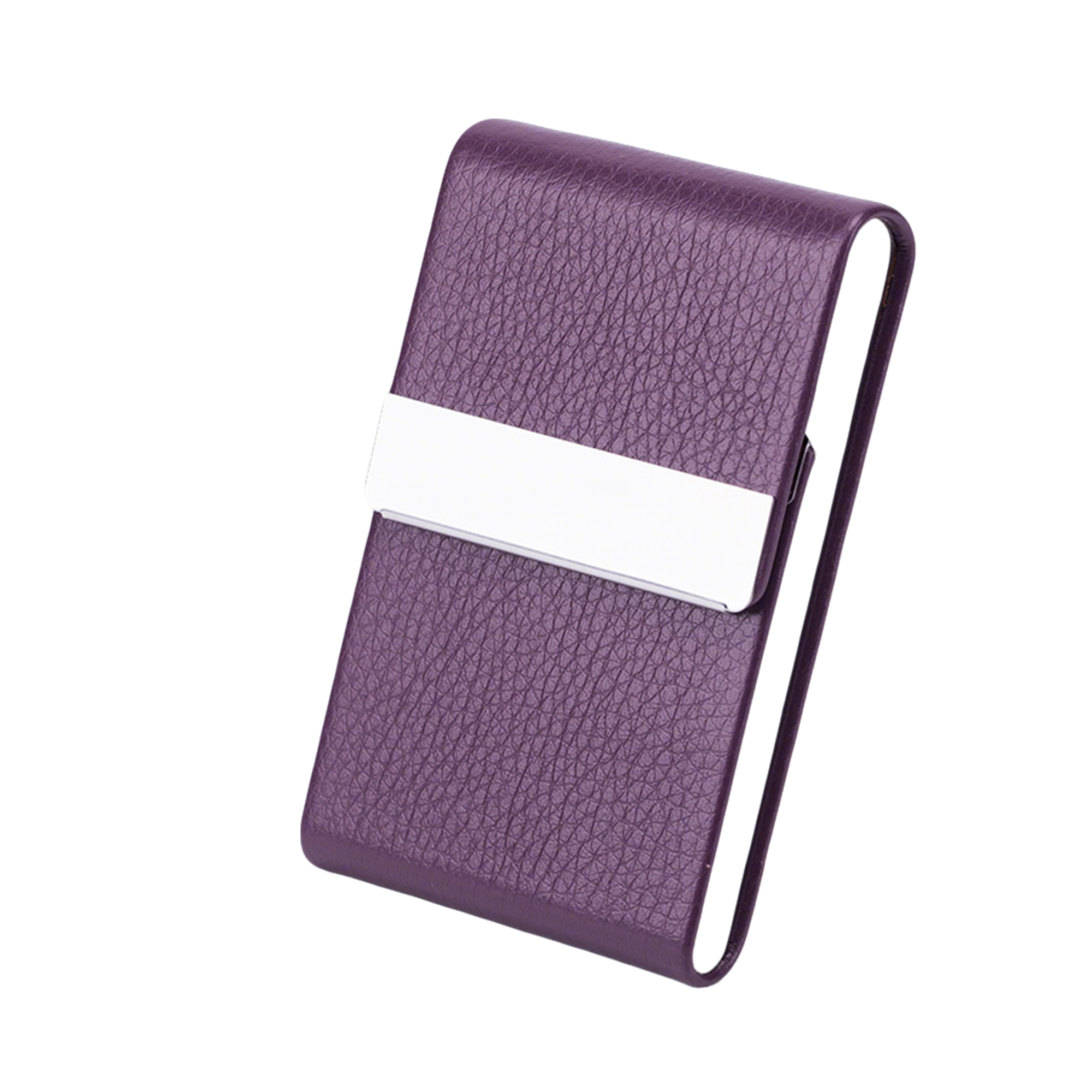 Polyurethane Leather Magnetic Business Card Holder Pocket Size 4