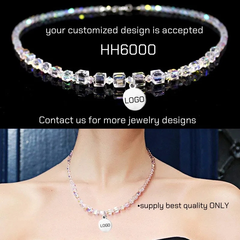 Beaded Crystal Necklace and Bracelet Jewelry Gift Set 8