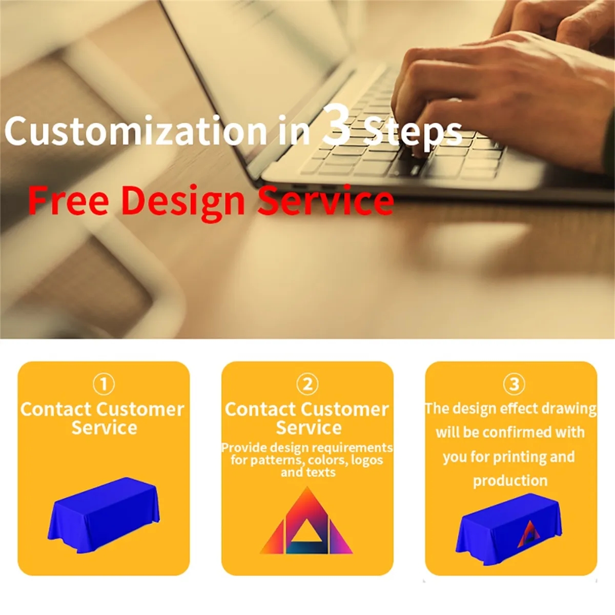 Serged Closed-Back Table Throw - 6' 4