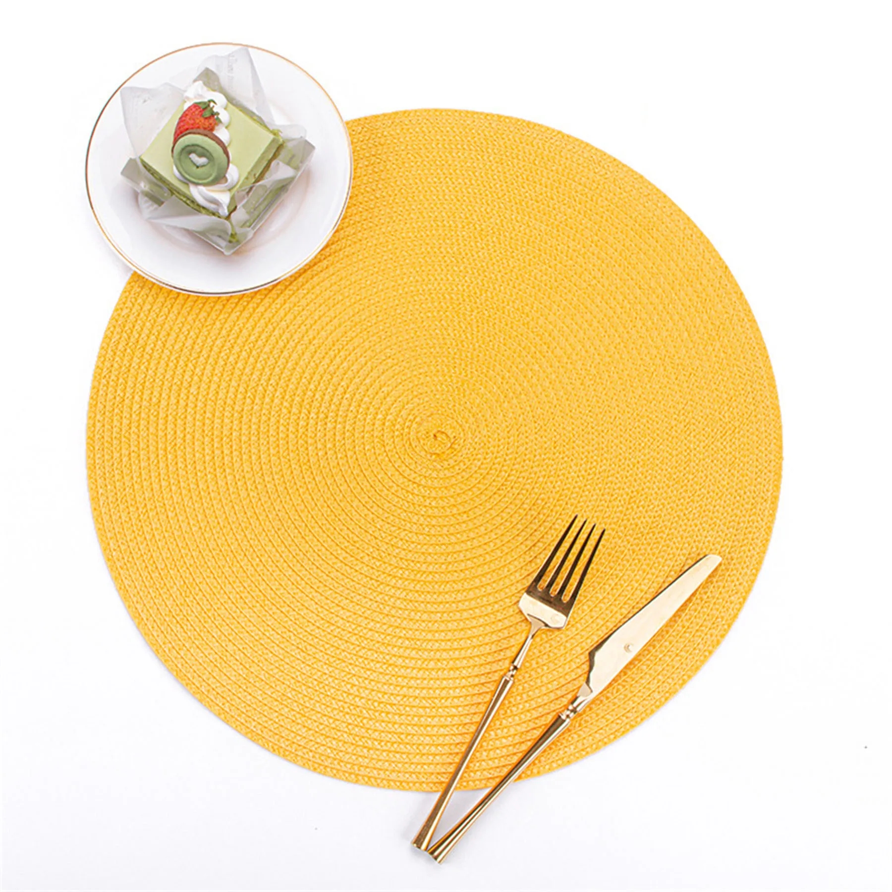 Round Hand Woven Place Mat 3