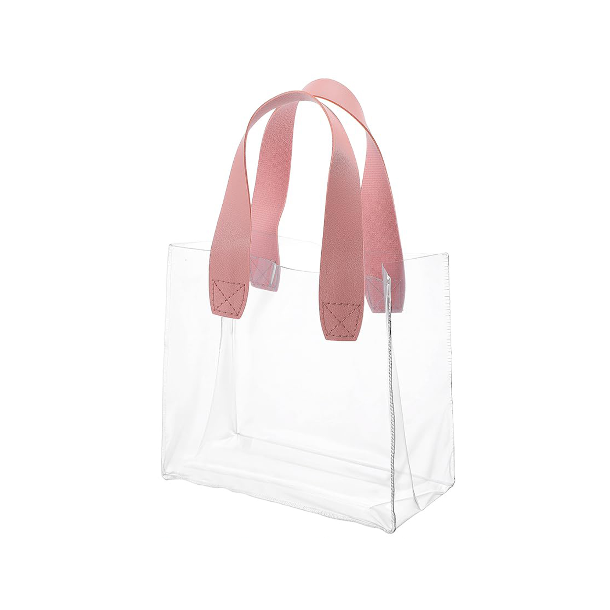 Transparent PVC Tote Bag with PU Handles 4
