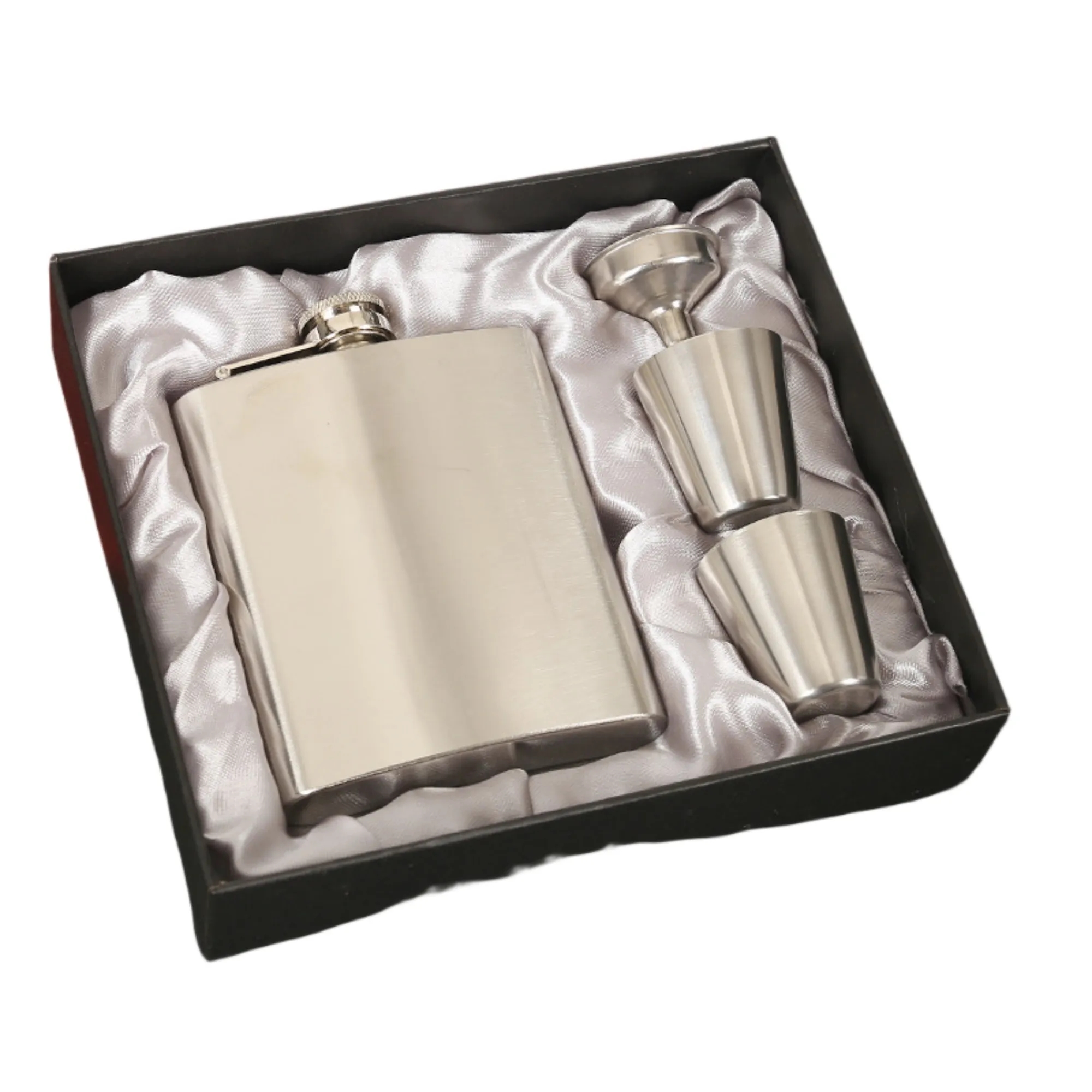 7oz Portable Stainless Steel Drinkware Set Gift Box, custom water bottle with logo imprint 8