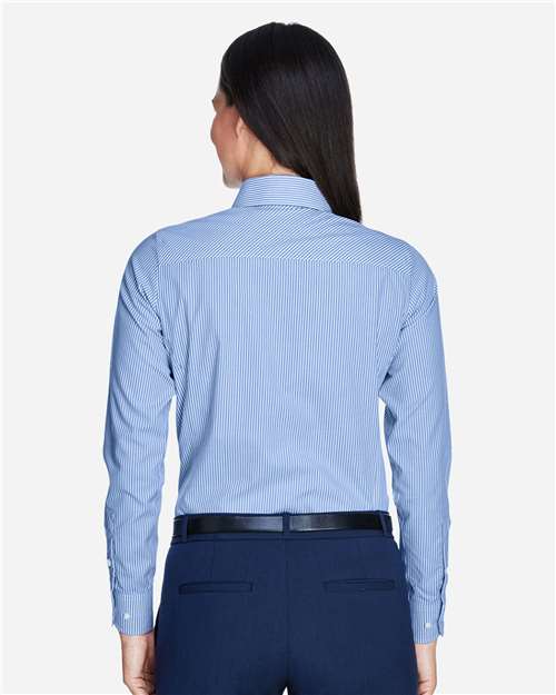 Women's Crown Collection® Banker Stripe Woven Dress Shirt - D645W 17