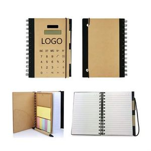 Spiral Desktop Memo Pad Notebook With Calculator 14
