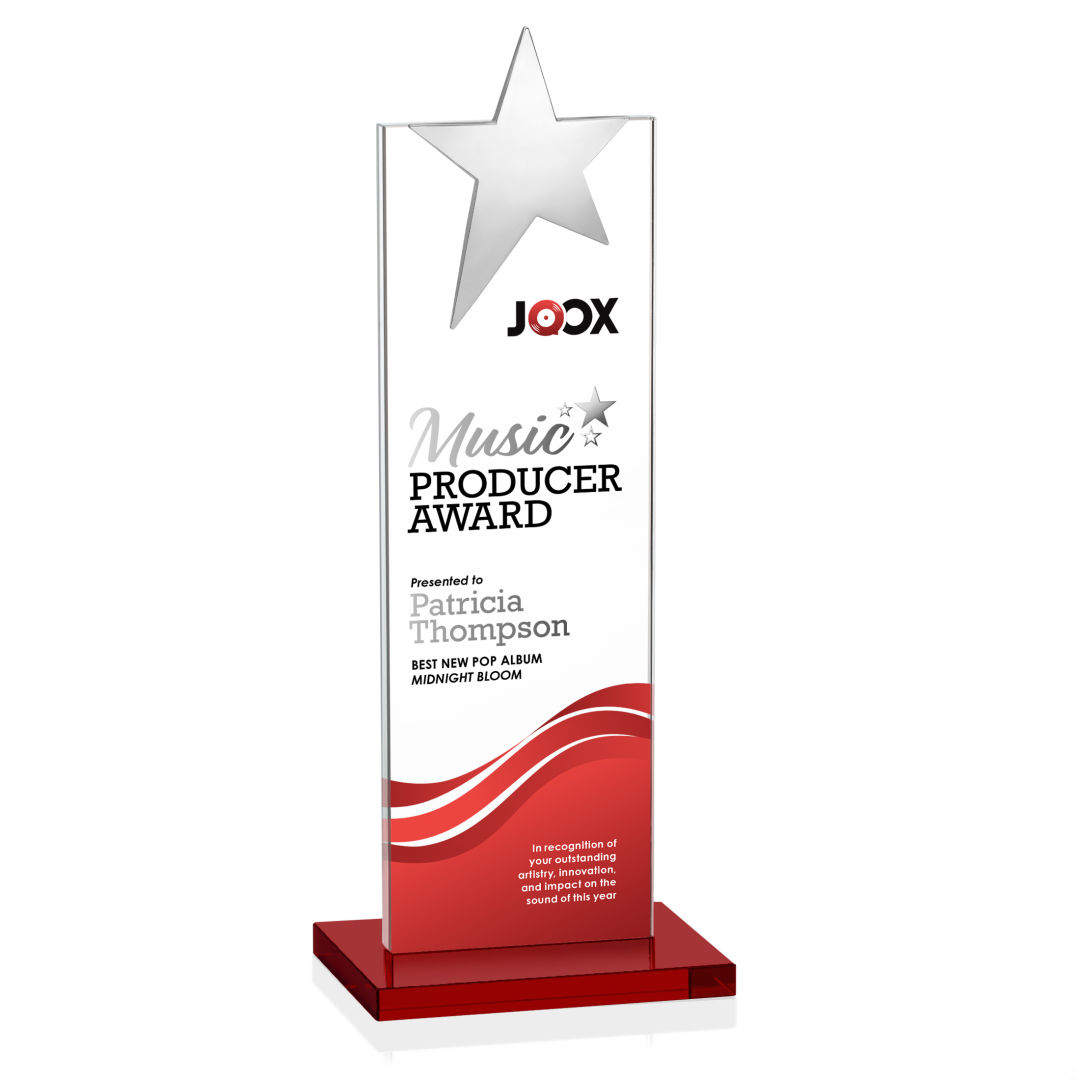 Bryanston Chrome Star VividPrint™ Award - Red 3