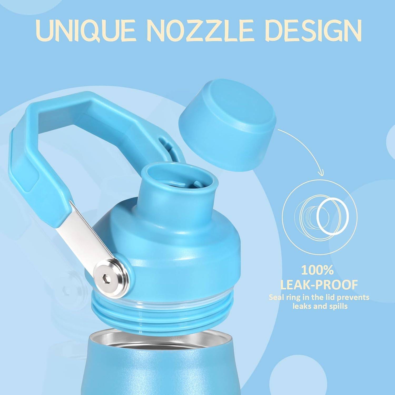 24Oz Stainless Steel Leak-Proof Lid Sports Water Bottle, custom water bottle with logo imprint 1