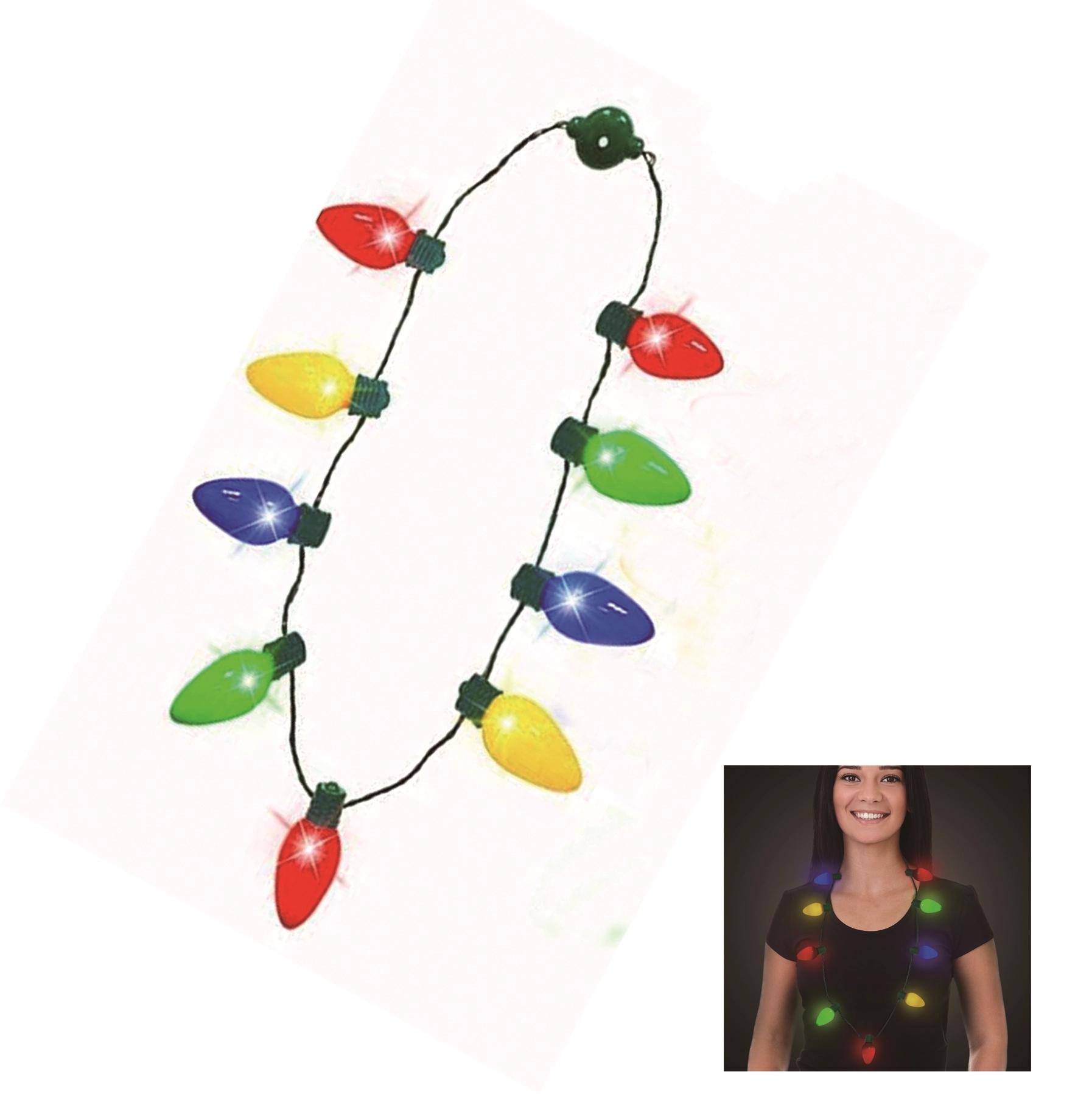 Christmas LED Light-Up Bulb Necklace 2
