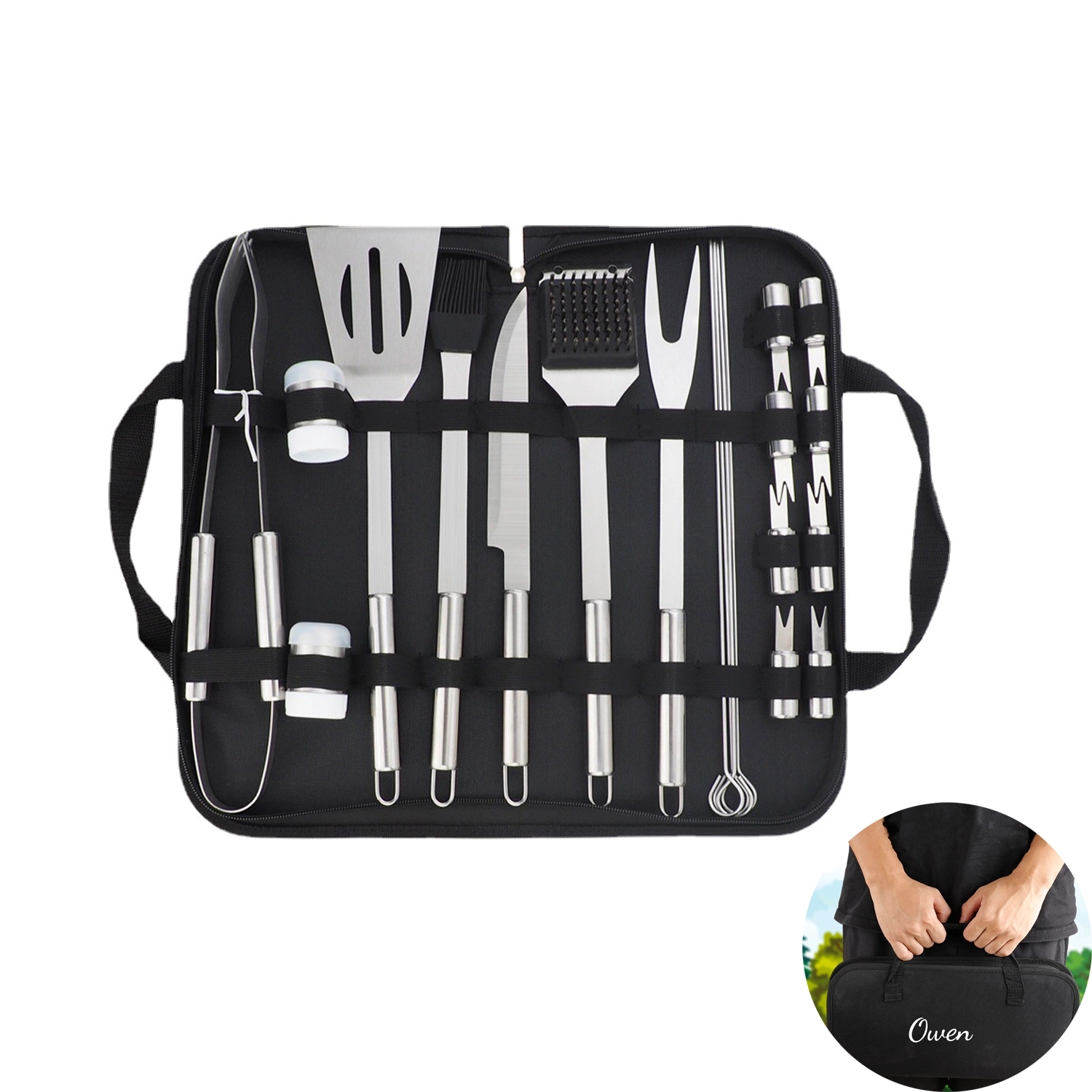 21Pcs BBQ Stainless Steel Grill Set 2