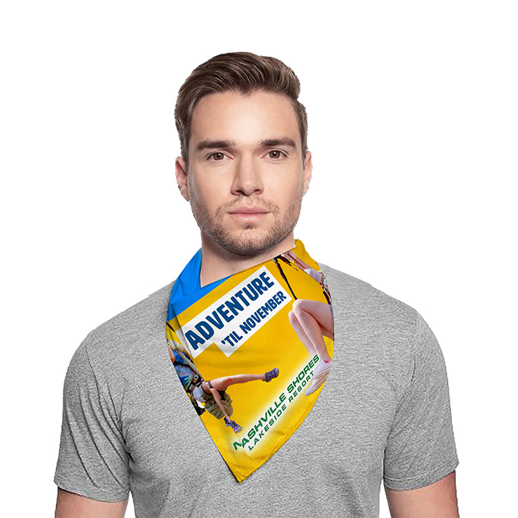 "THE AURORA BANDANA" Headband and Neck Wear Full Color Sublimation – Domestic Production – 22" x 22" 1