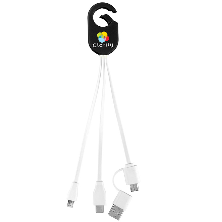 "WEBER" 5-in-1 Cell Phone Charging Cable with Carabiner Clip 8