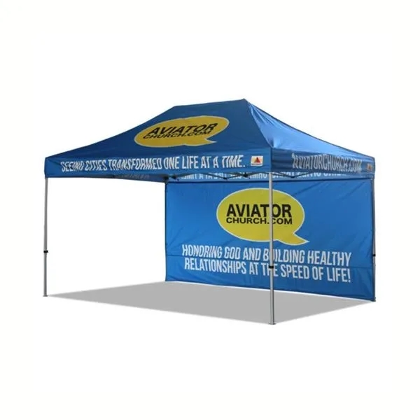 10' x15' Canopy Tent with One Single Side Wall (Sublimation) 3