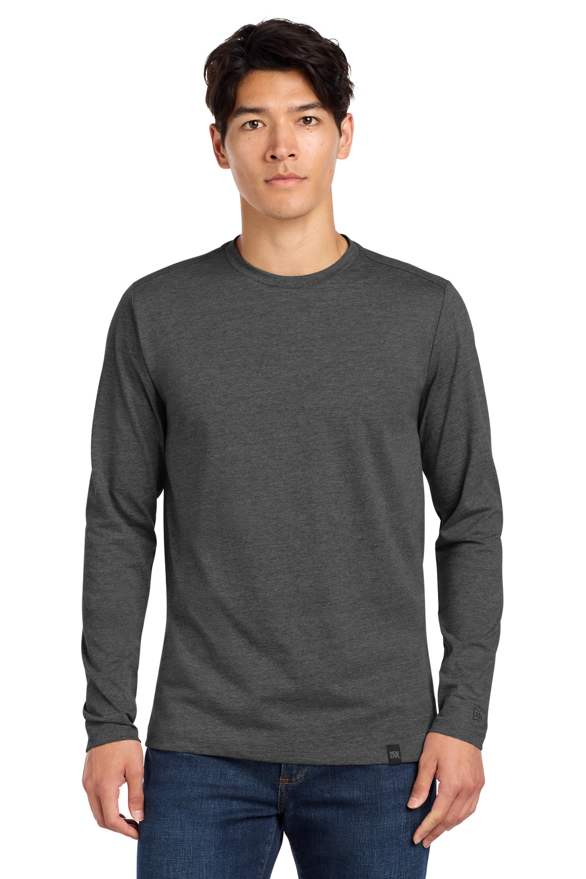 New Era Heritage Blend Long Sleeve Crew Tee. NEA102 65