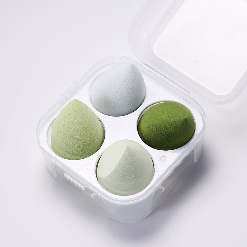 4 Pcs Makeup Sponges Blender Set w/Egg Case 3