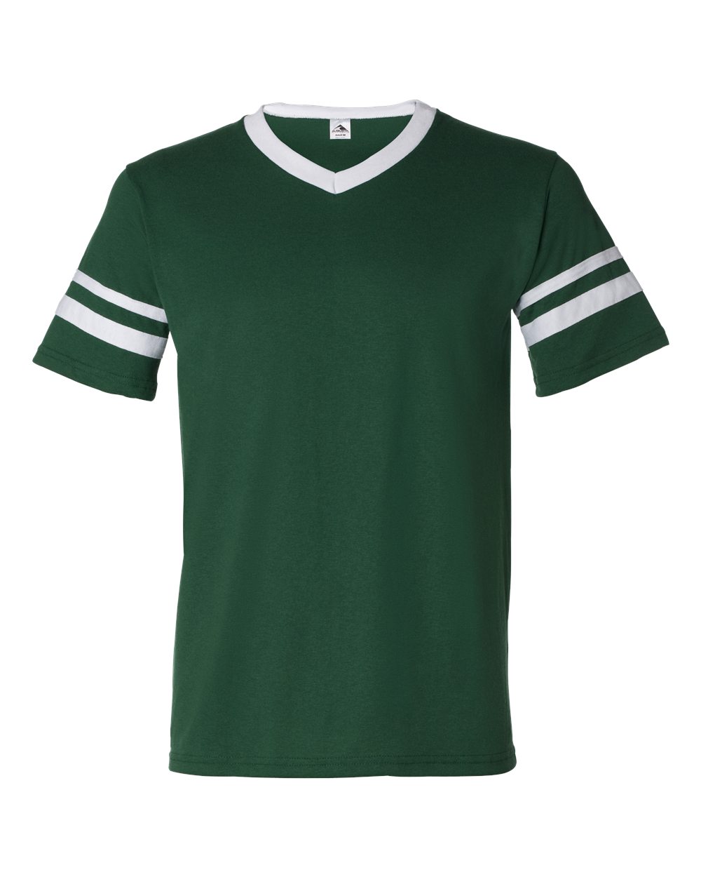 V-Neck Jersey with Striped Sleeves - 360 119