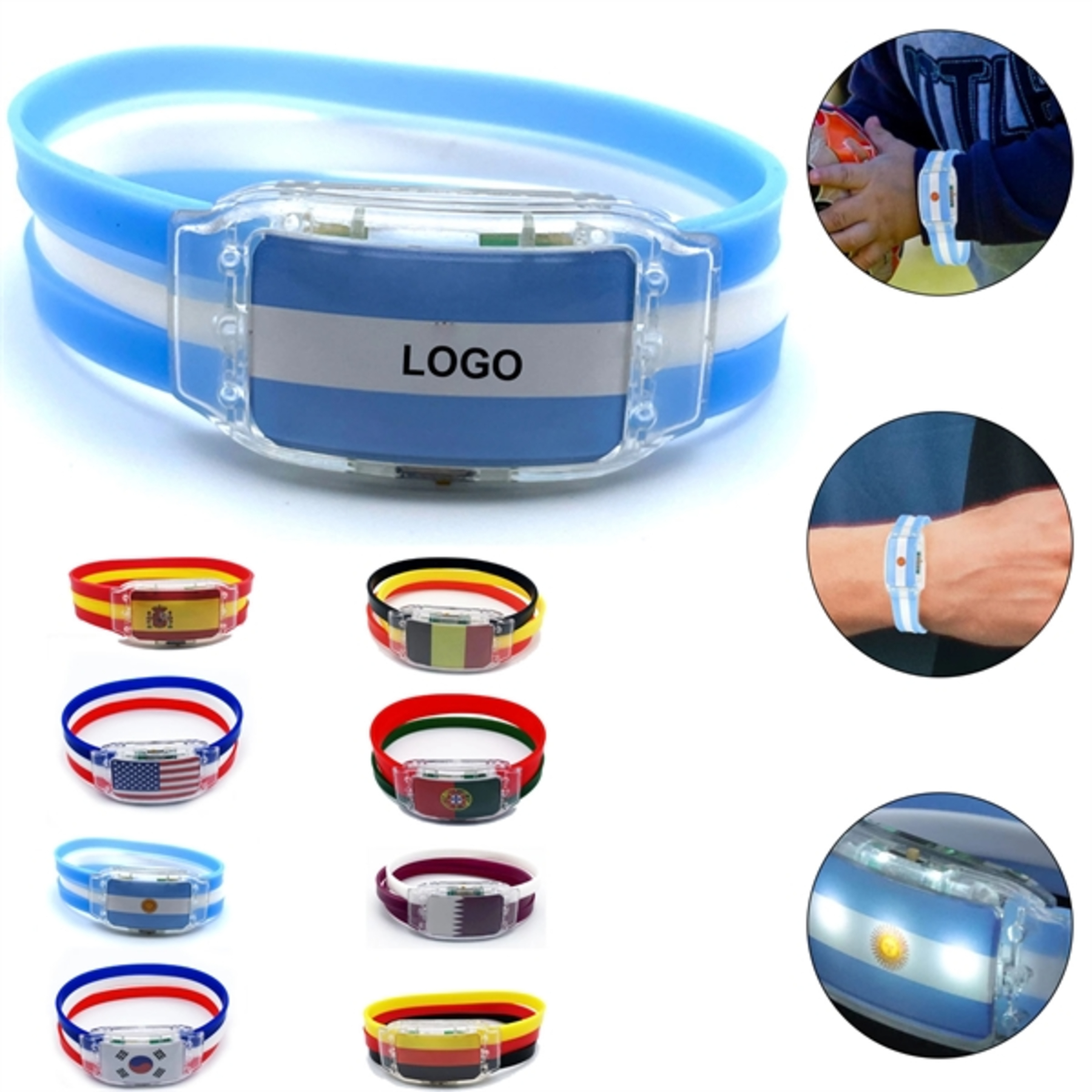 LED Bracelet National Flag Glowing Bracelet 2