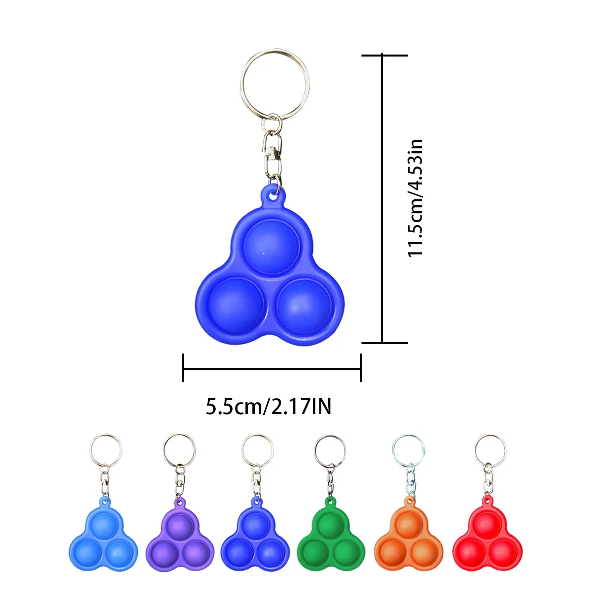 Silicone Bubble Popper Fidget Keychain 1