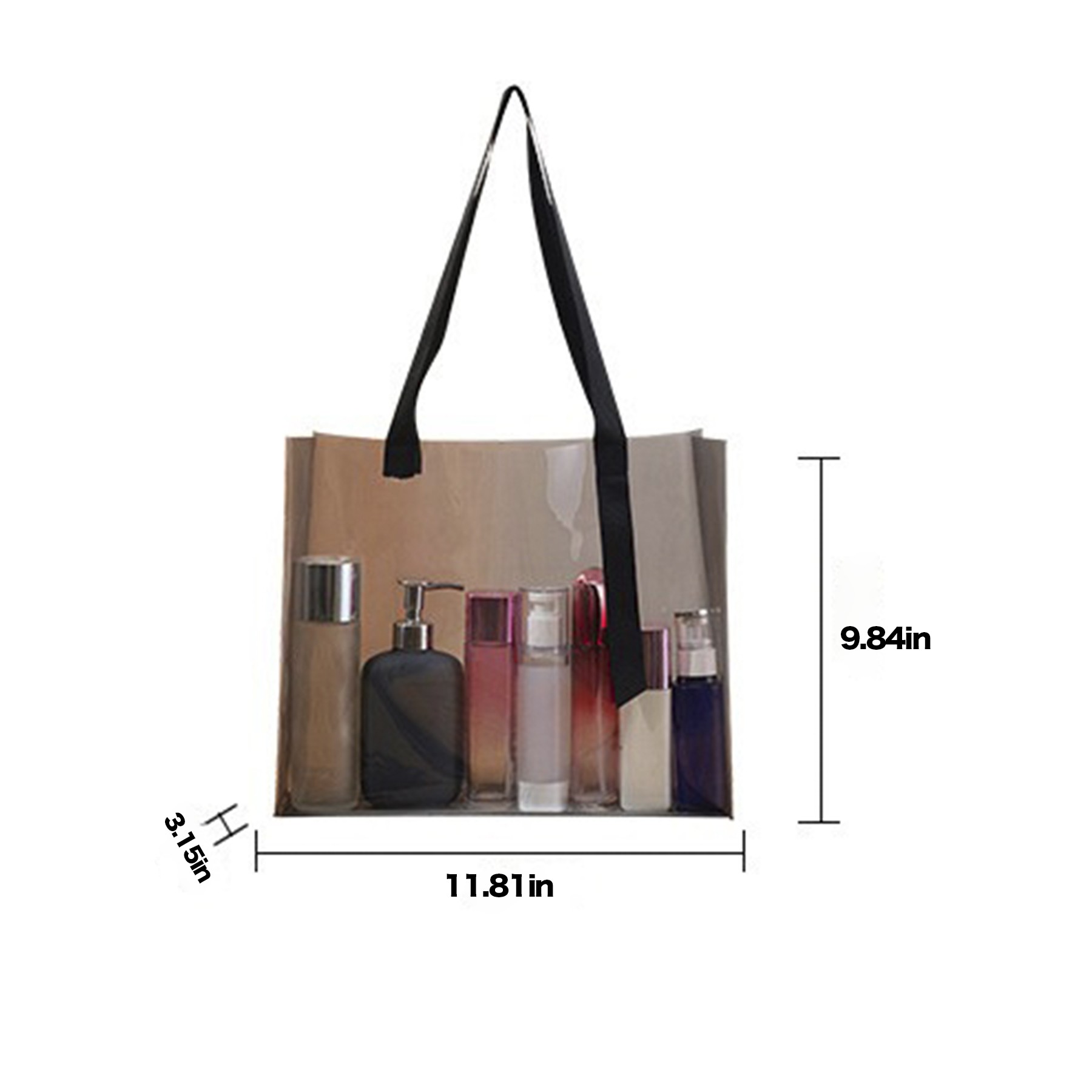 PVC Clear Frosted Tote Bag 2