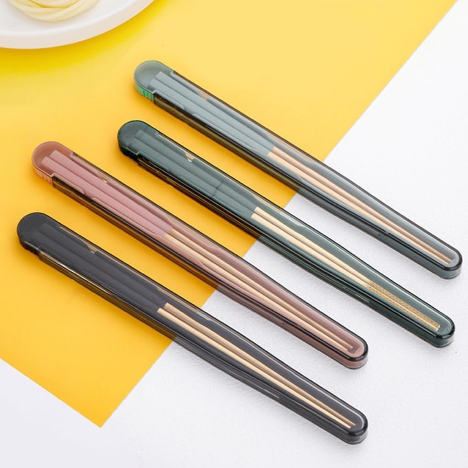 304 stainless steel portable chopstick box student set 6