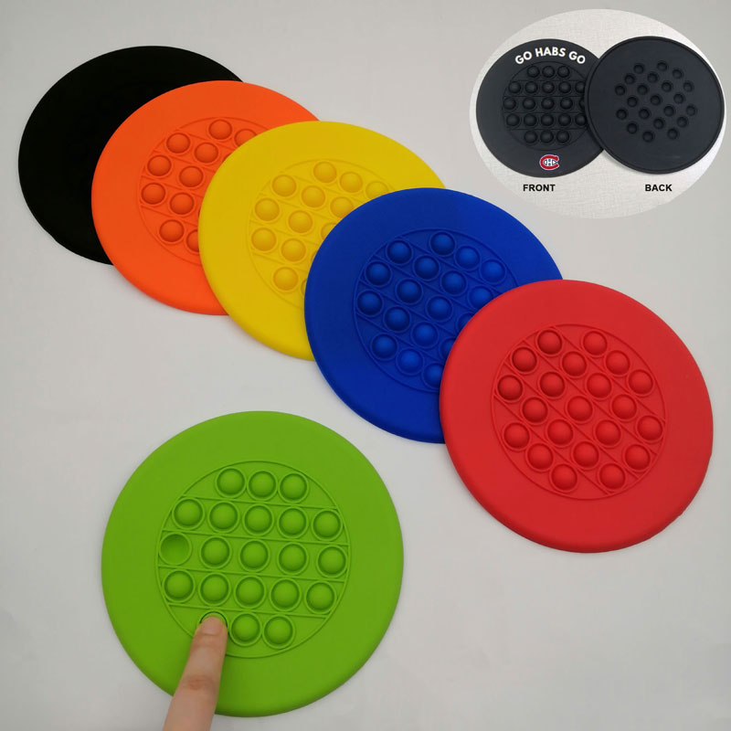 Silicone Push Pop Stress Reliever Flying Discs 2