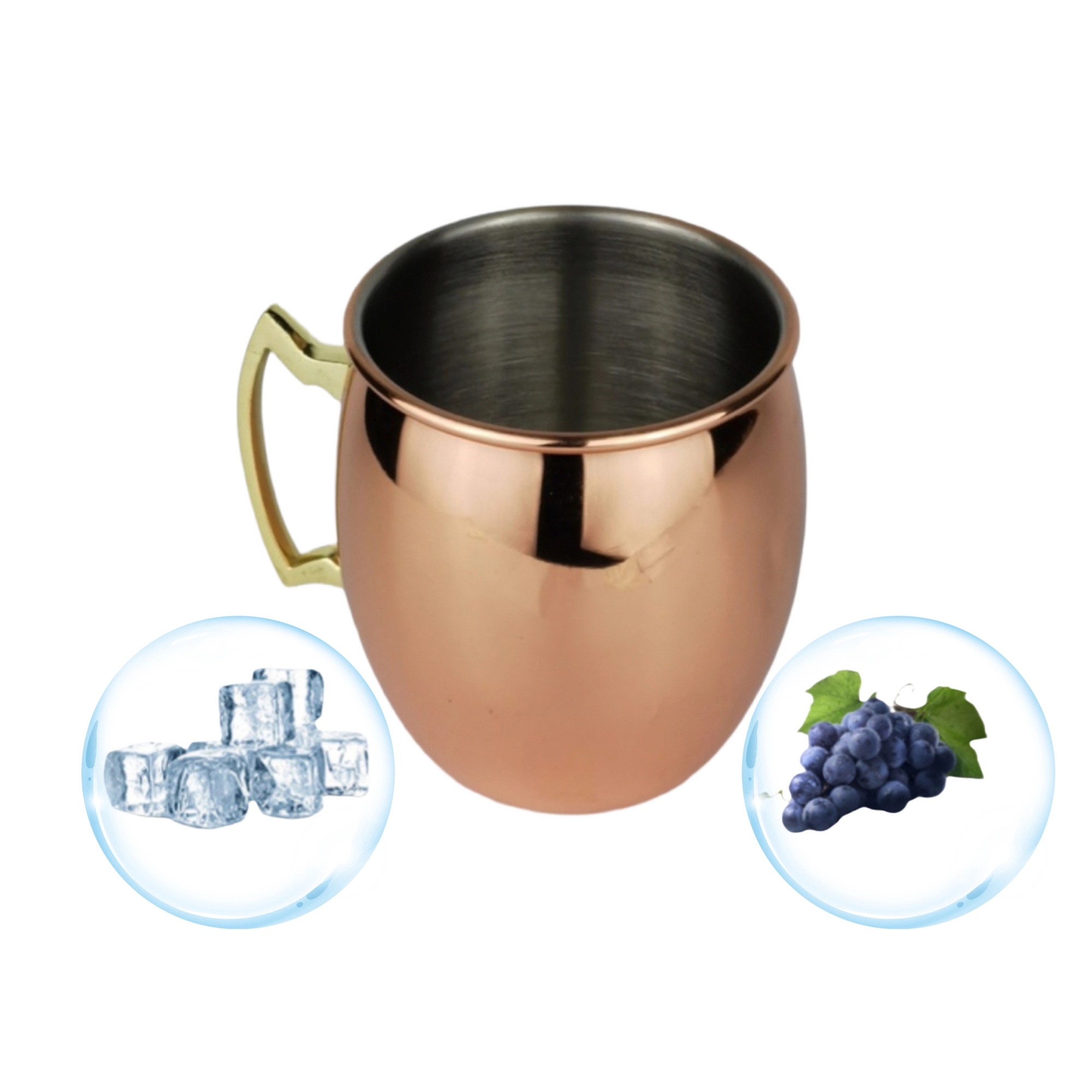 MOQ 50pcs 18oz Copper Coated Moscow Mule Mug 3