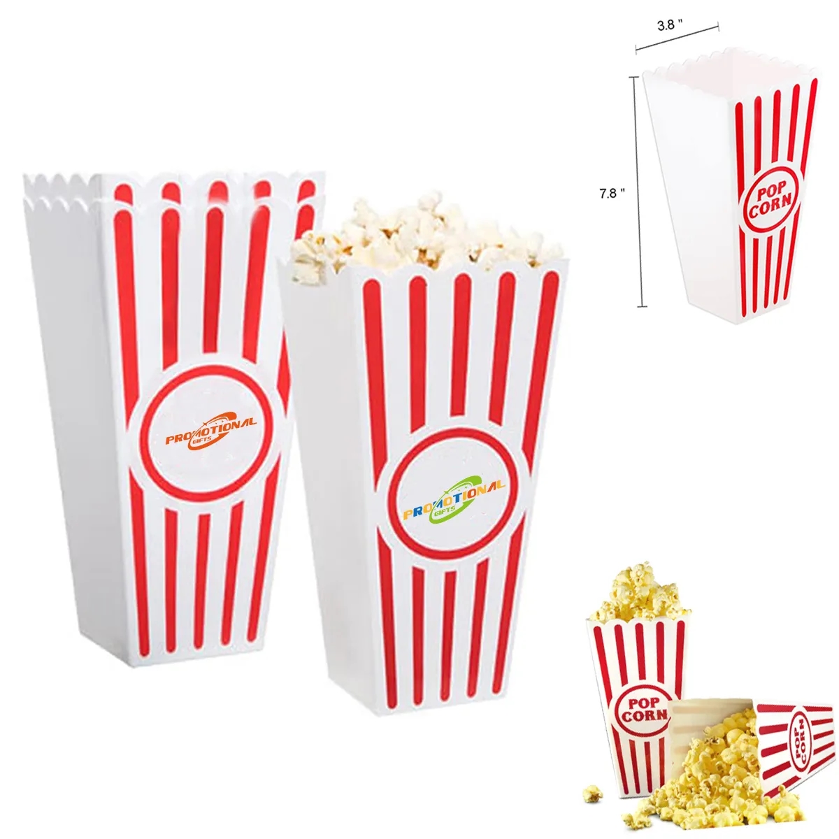 Custom Movie Night Party Paper Popcorn Buckets 1