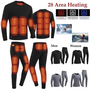 Electrical Mens Thermal Heated Long Underwear Set 2