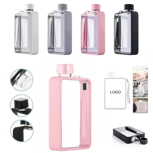 13 Ounce Flat Water Bottle - Sleek & Durable Polycarbonate 2