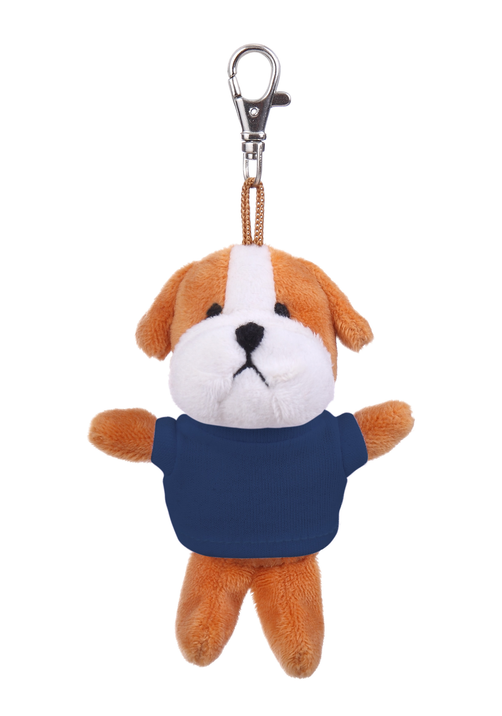 Soft Plush Bulldog Keychain with Tee 26