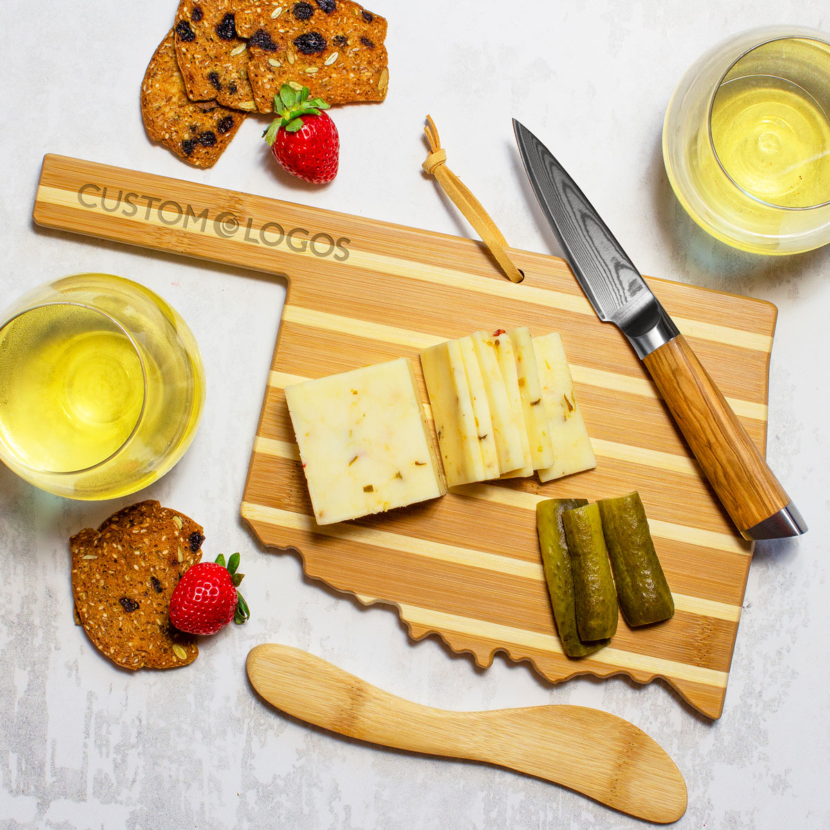 Oklahoma Charcuterie Board with Spreader Knife Gift Set 3