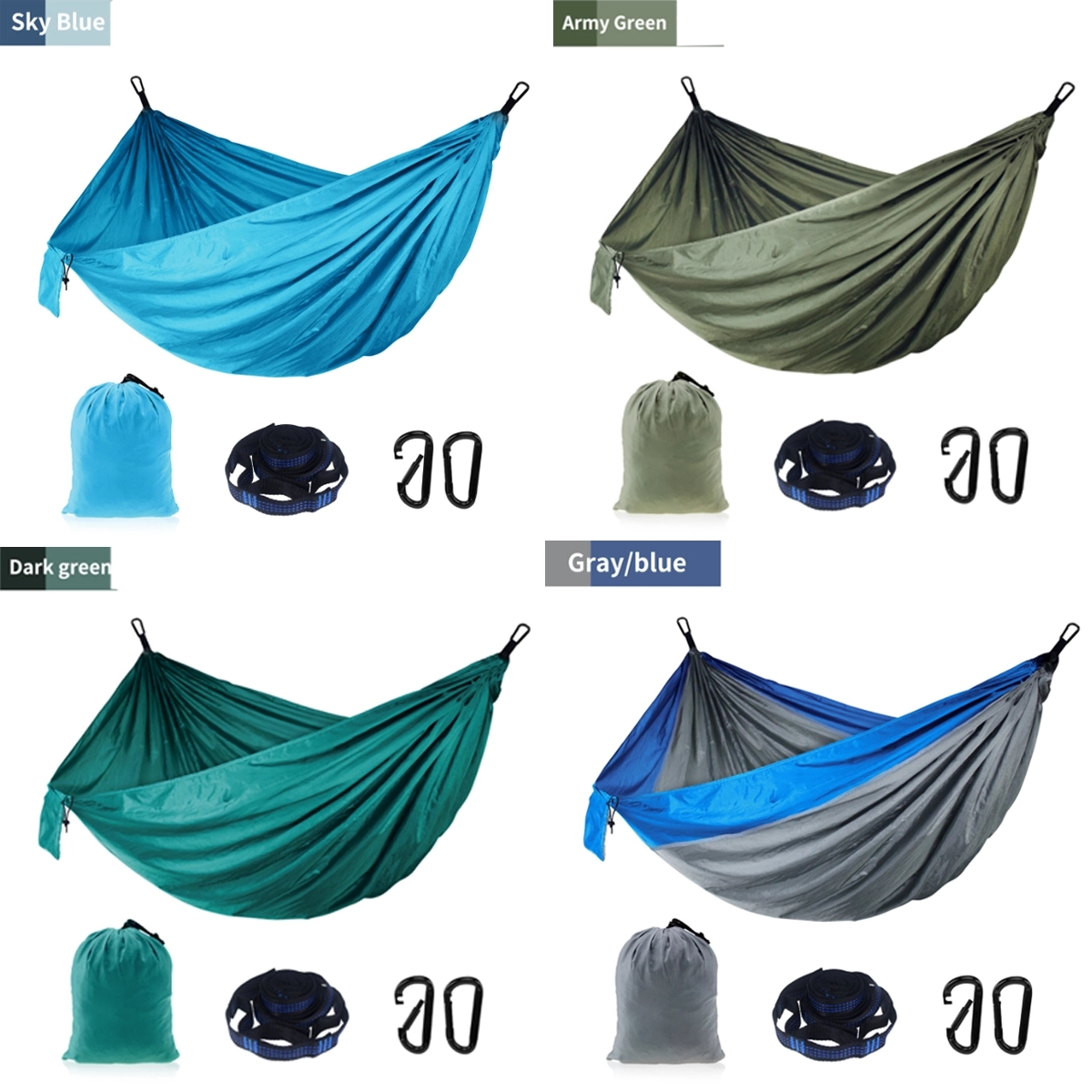 Custom Single or Double Portable Outdoor Camping Hammock 5