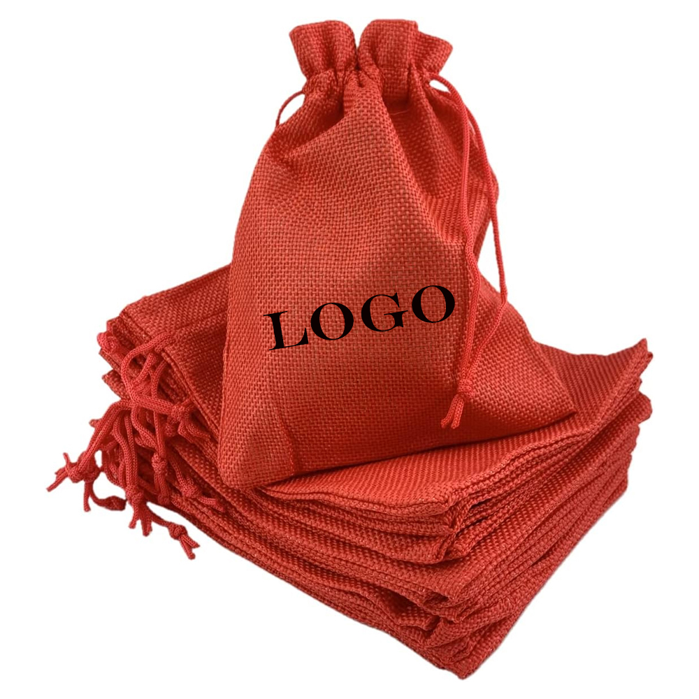 4" x 6" Deluxe Burlap Drawstring Bag. 12