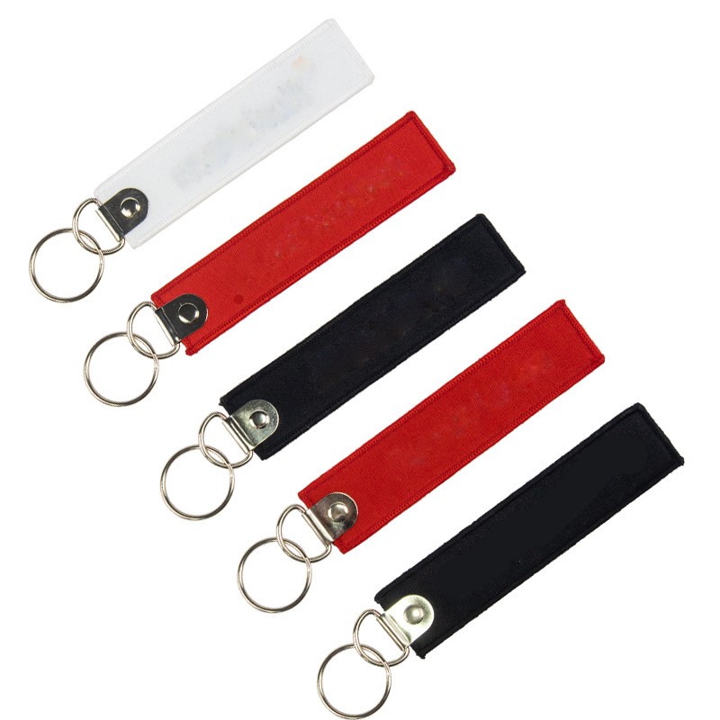 Custom Personalized Shape Design Custom Logo Keyring Embroidery Keychain 4