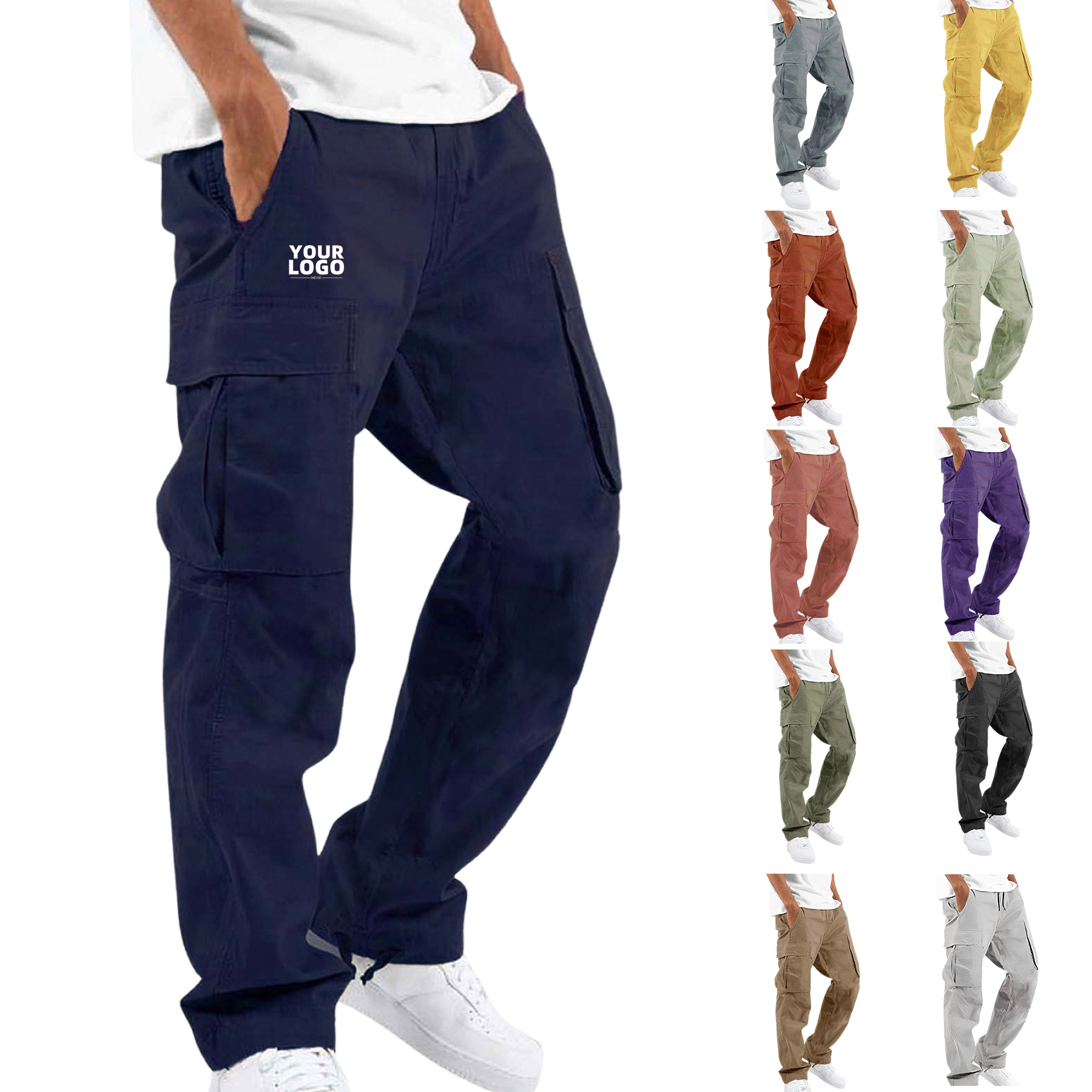 Mens Loose Straight Sweatpants 2
