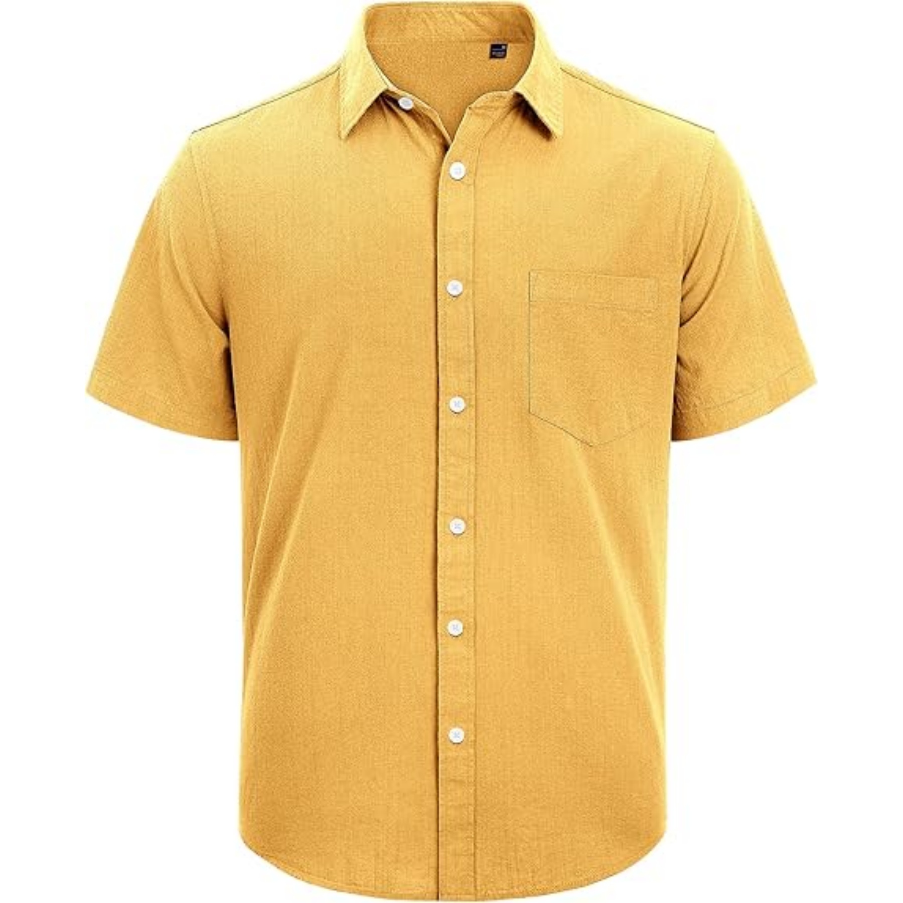 Men's Cotton Linen Short Sleeve Shirt 26
