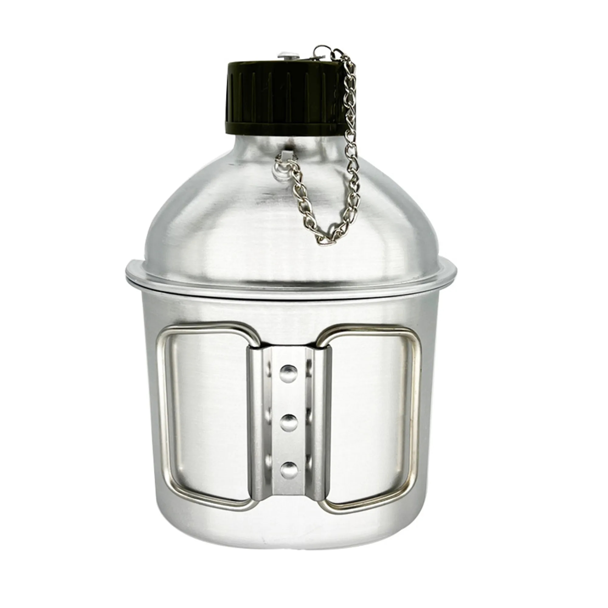Portable Canteen and Aluminum Cup Set 4