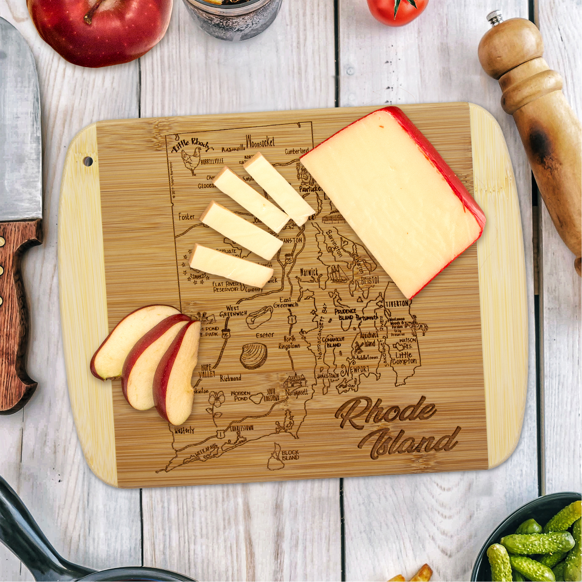 A Slice of Life Rhode Island Serving & Cutting Board 7