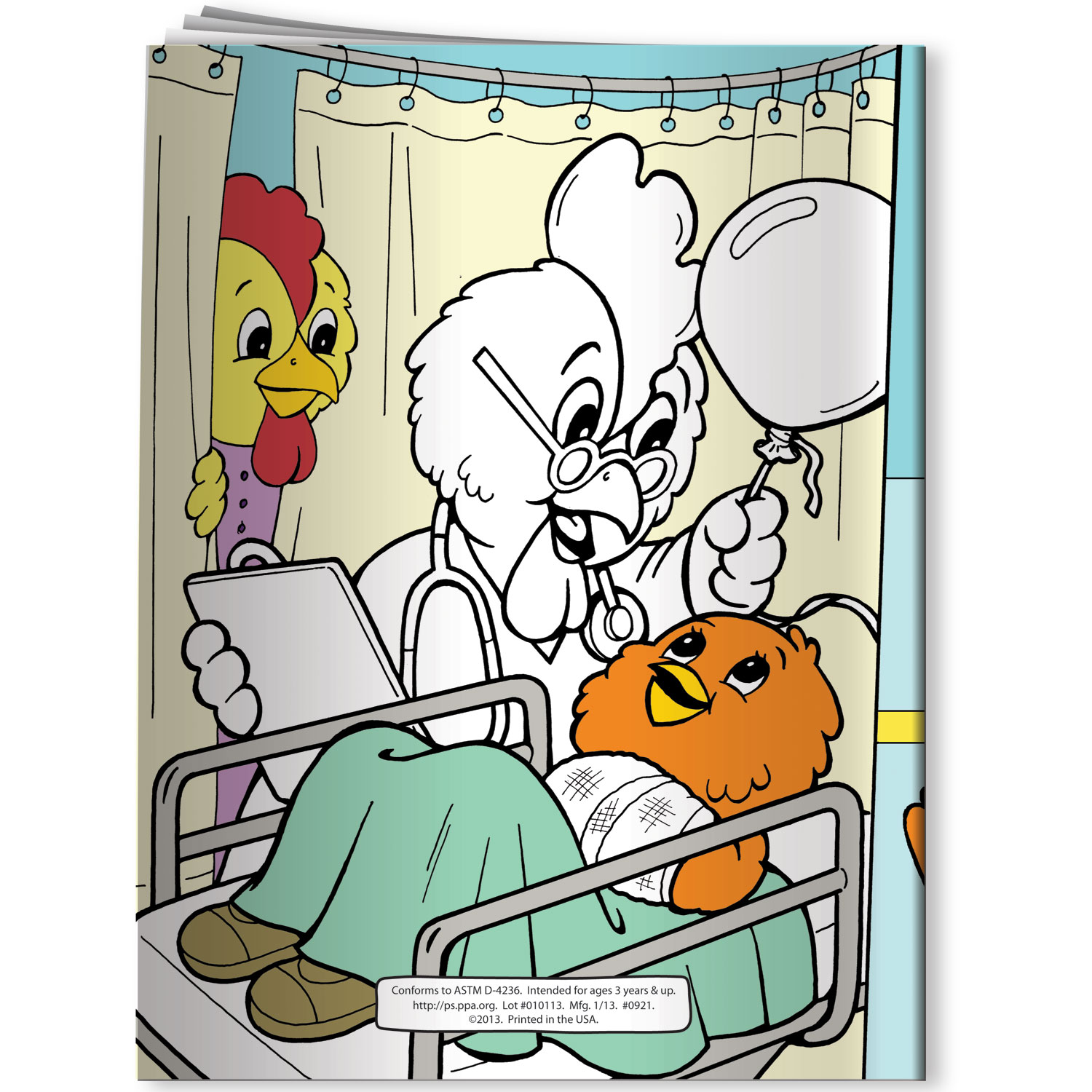 Combo Pack - CB1034 Coloring Book & 4-Pack of Crayons (Imprinted) in a Poly Bag 3