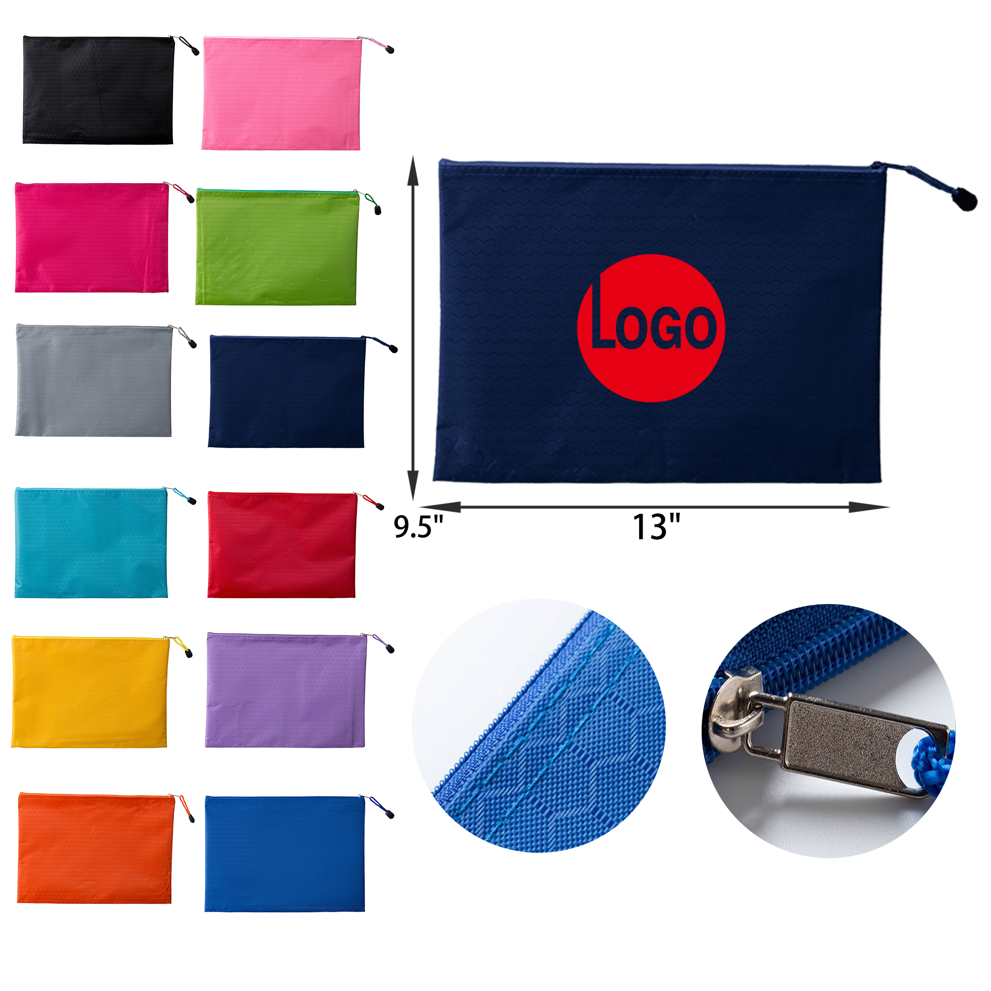 Lightweight A4 Oxford Zipper Folder Document Bag 7