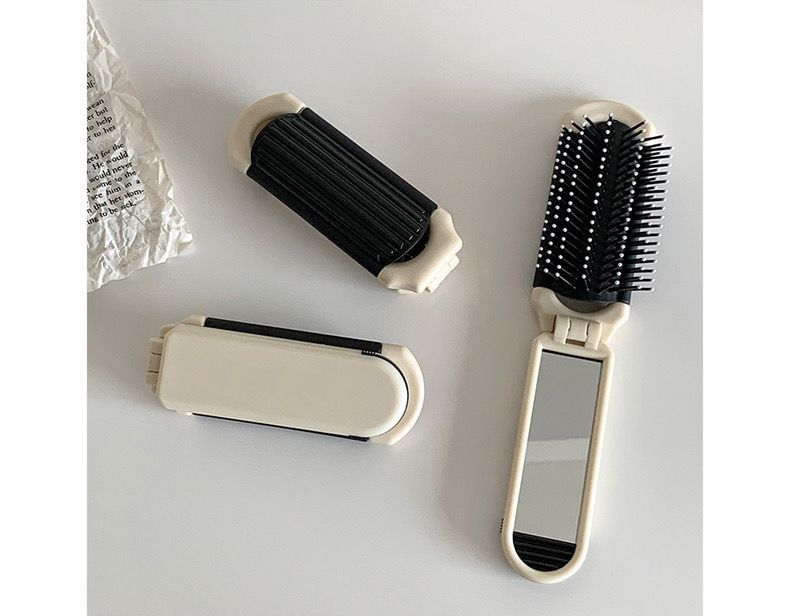 Foldable Hair Brush With Mirror 4