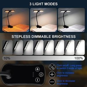 USB Rechargeable Clip LED Reading Night Light 4
